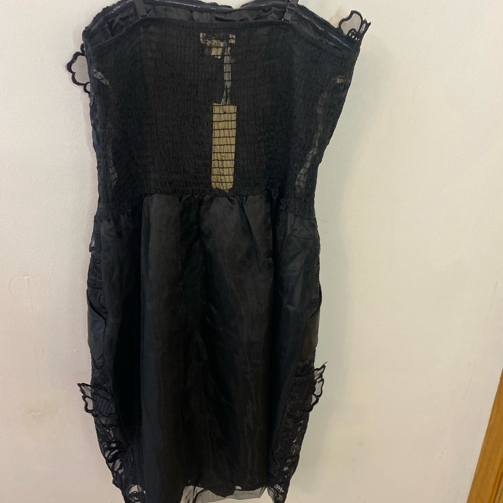 NWT Lucy Paris Black Lace Appliqué Cocktail Dress - Picture 13 of 16